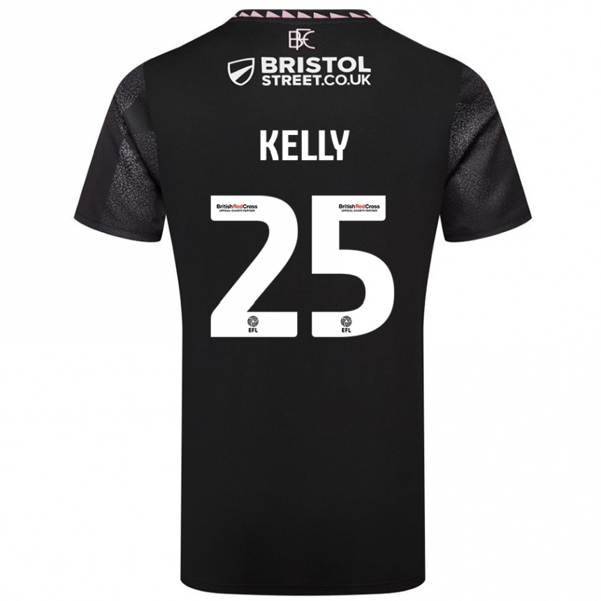 Enfant Football Maillot Aimee Kelly #25 Noir Tenues Extérieur 2024/25