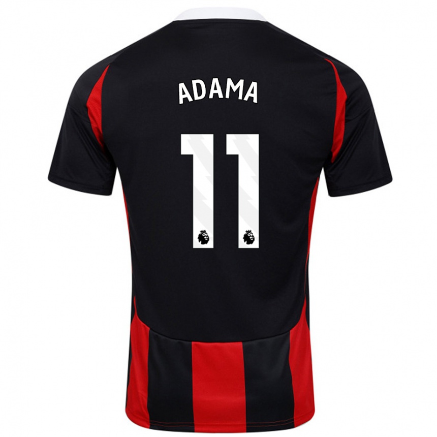 Enfant Football Maillot Adama Traoré #11 Noir Rouge Tenues Extérieur 2024/25