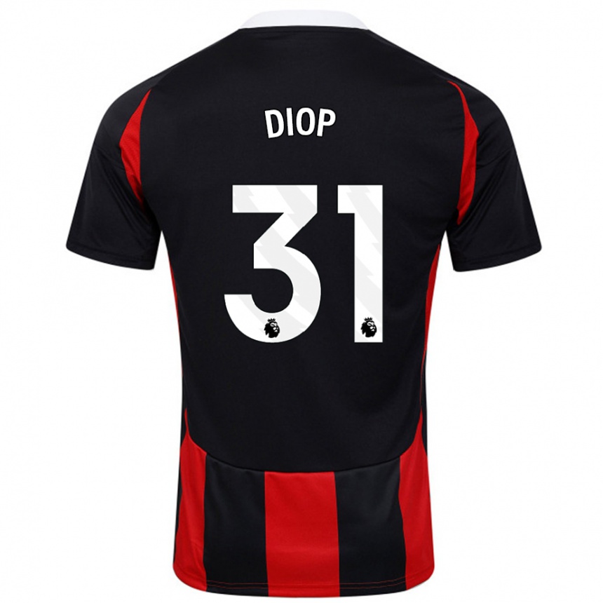 Enfant Football Maillot Issa Diop #31 Noir Rouge Tenues Extérieur 2024/25