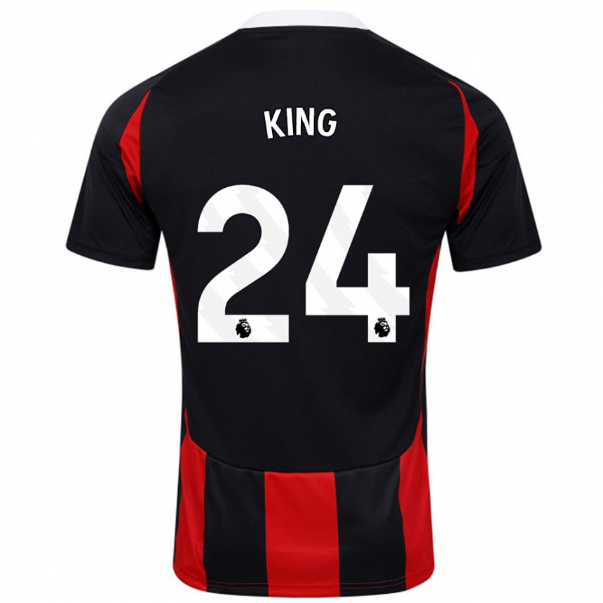 Enfant Football Maillot Joshua King #24 Noir Rouge Tenues Extérieur 2024/25