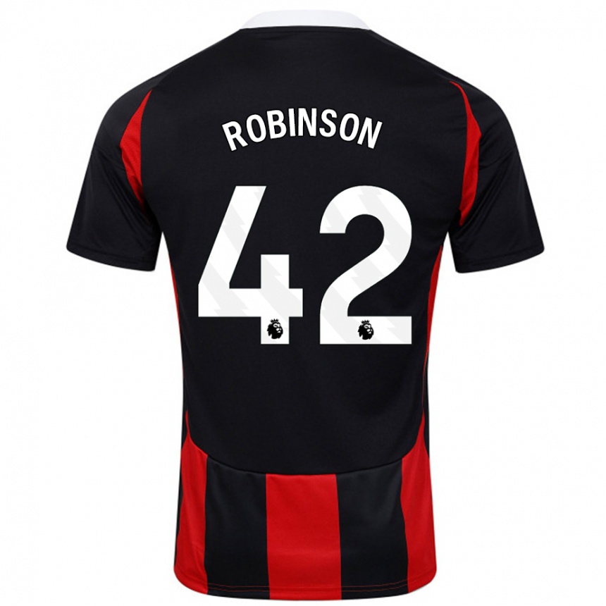 Enfant Football Maillot Charlie Robinson #42 Noir Rouge Tenues Extérieur 2024/25