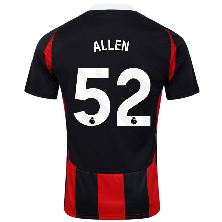 Enfant Football Maillot Michael Allen #52 Noir Rouge Tenues Extérieur 2024/25