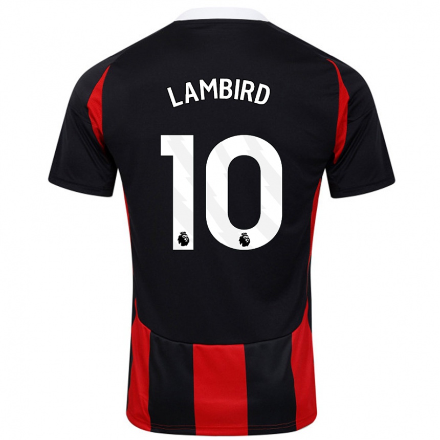 Enfant Football Maillot Lilly Lambird #10 Noir Rouge Tenues Extérieur 2024/25