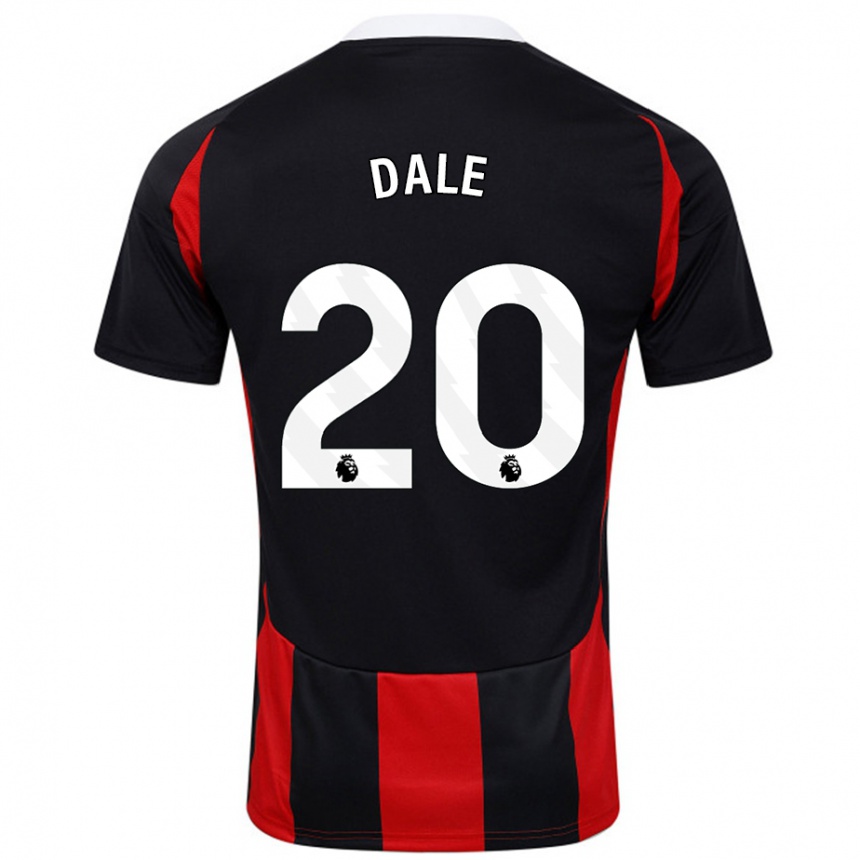 Enfant Football Maillot Olivia Dale #20 Noir Rouge Tenues Extérieur 2024/25