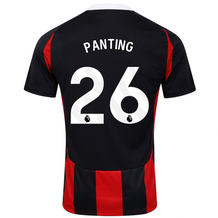 Enfant Football Maillot Rachel Panting #26 Noir Rouge Tenues Extérieur 2024/25