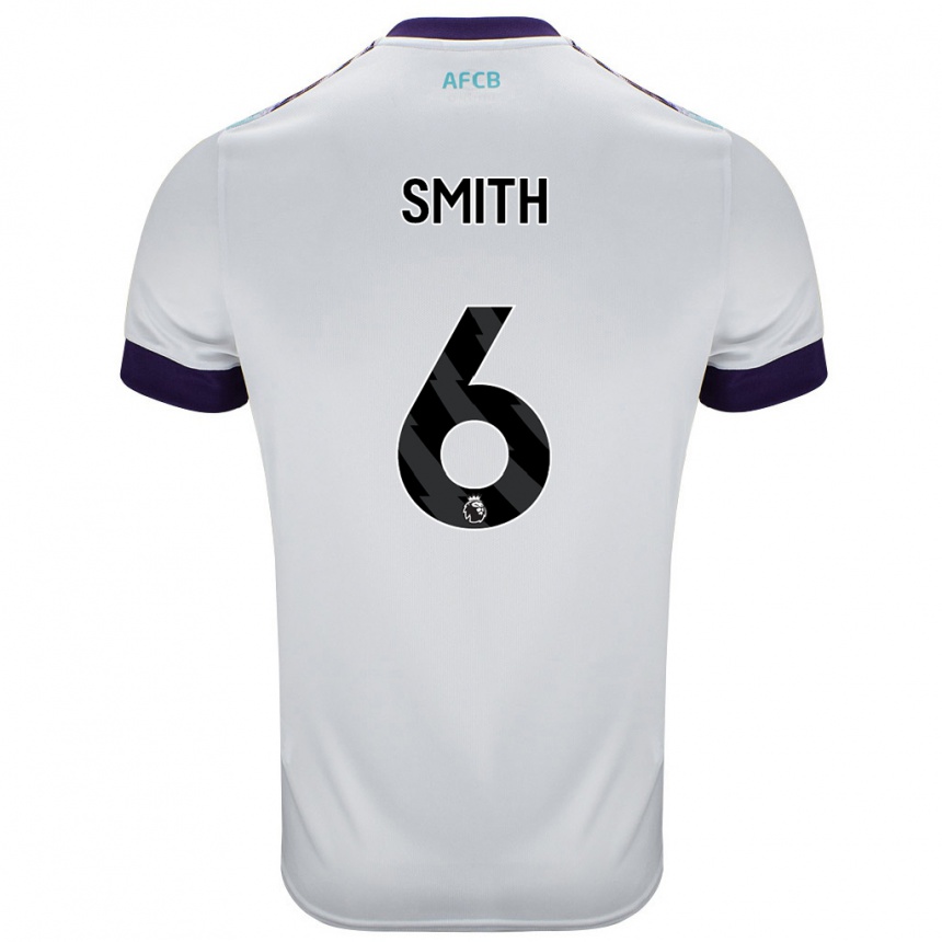 Enfant Football Maillot Maisy Smith #6 Blanc Vert Violet Tenues Extérieur 2024/25