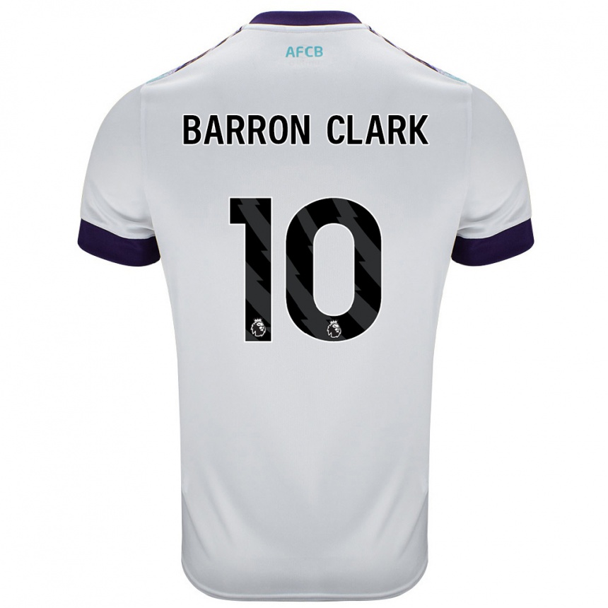 Enfant Football Maillot Molly Barron-Clark #10 Blanc Vert Violet Tenues Extérieur 2024/25