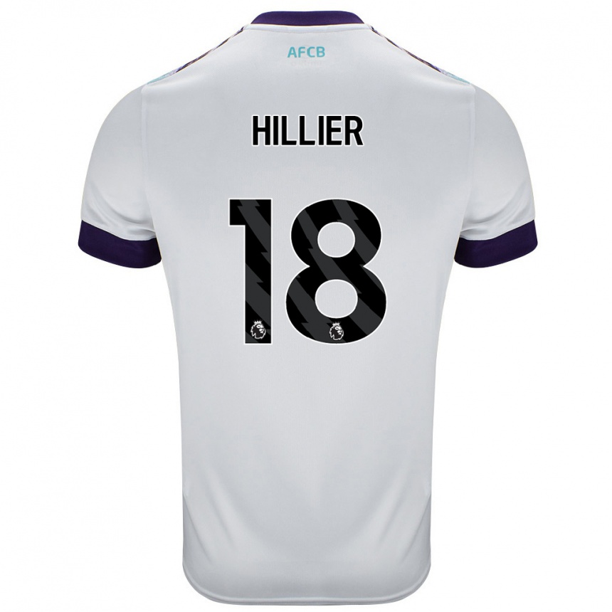 Enfant Football Maillot Gemma Hillier #18 Blanc Vert Violet Tenues Extérieur 2024/25