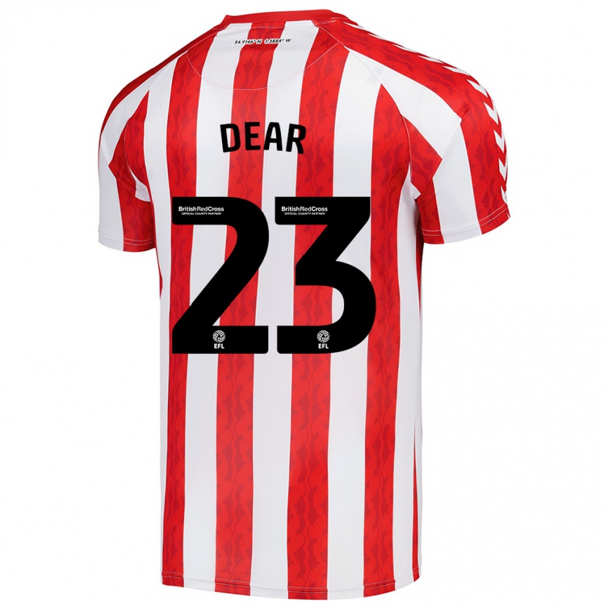 Homme Football Maillot Jenna Dear #23 Rouge Blanc Tenues Domicile 2024/25