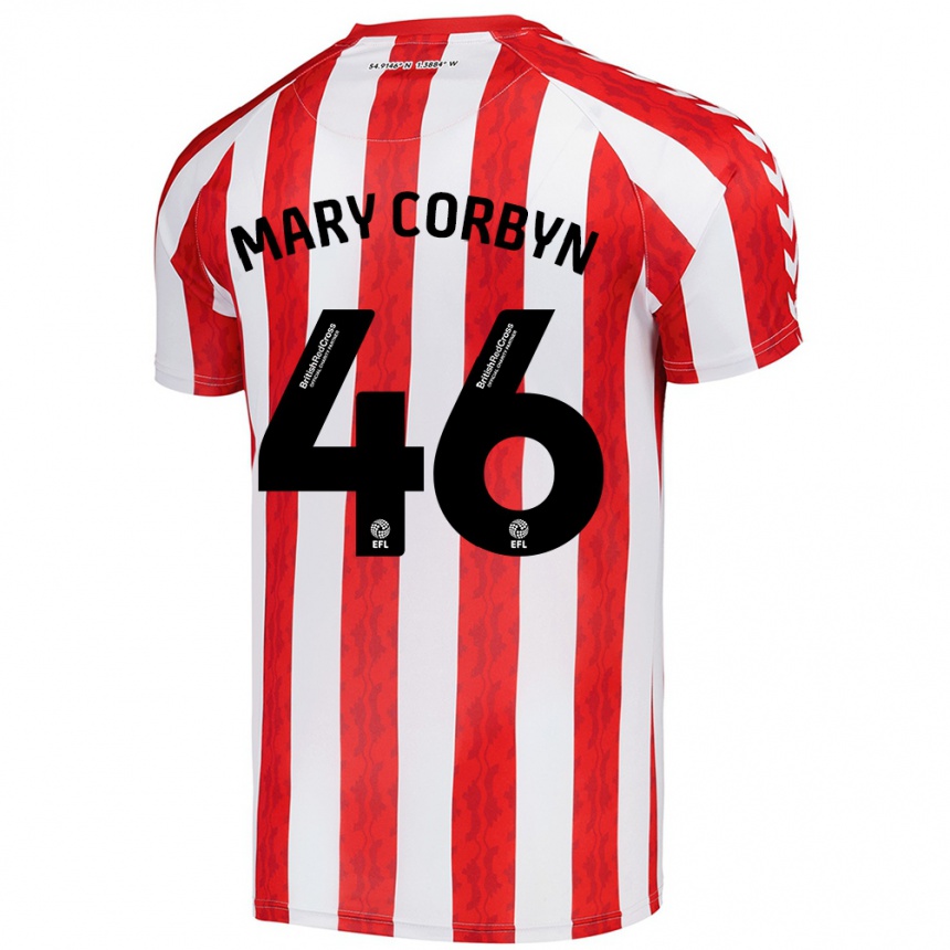 Homme Football Maillot Mary Corbyn #46 Rouge Blanc Tenues Domicile 2024/25