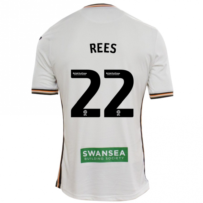 Homme Football Maillot Nia Rees #22 Blanc Tenues Domicile 2024/25