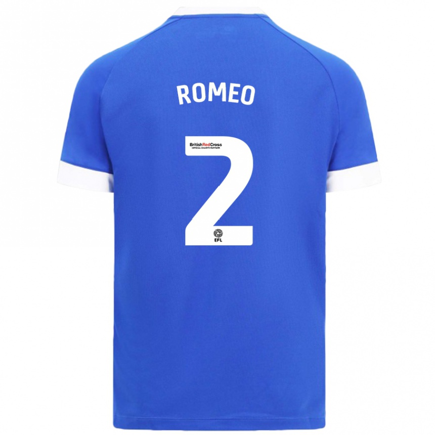 Homme Football Maillot Mahlon Romeo #2 Bleu Ciel Tenues Domicile 2024/25