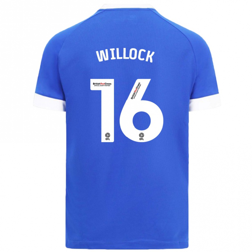 Homme Football Maillot Chris Willock #16 Bleu Ciel Tenues Domicile 2024/25