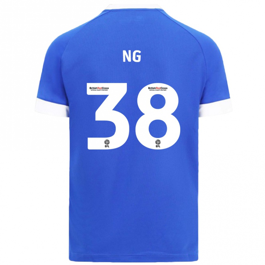 Homme Football Maillot Perry Ng #38 Bleu Ciel Tenues Domicile 2024/25