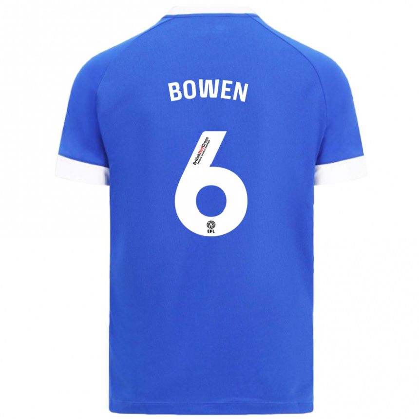 Homme Football Maillot Megan Bowen #6 Bleu Ciel Tenues Domicile 2024/25