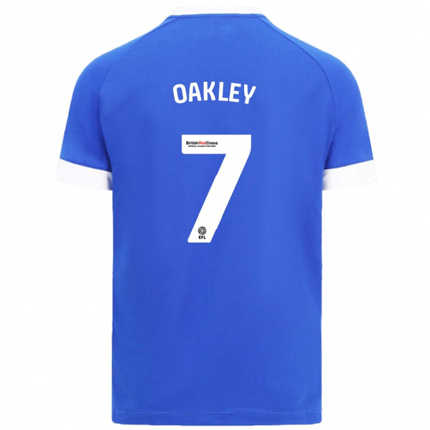 Homme Football Maillot Rhianne Oakley #7 Bleu Ciel Tenues Domicile 2024/25