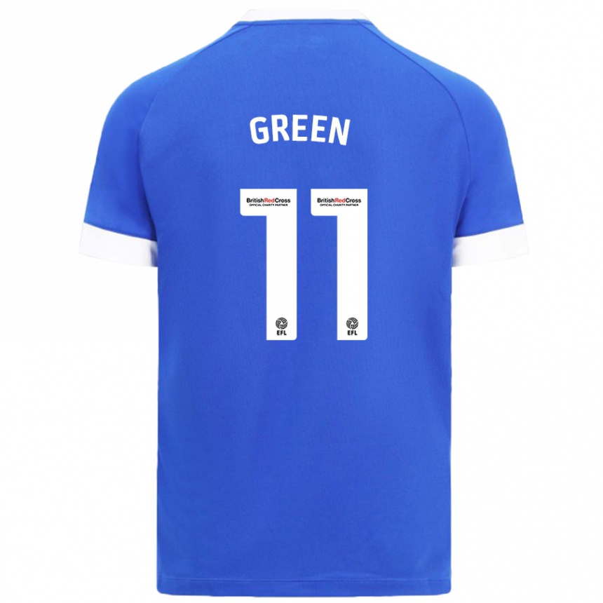 Homme Football Maillot Danielle Green #11 Bleu Ciel Tenues Domicile 2024/25