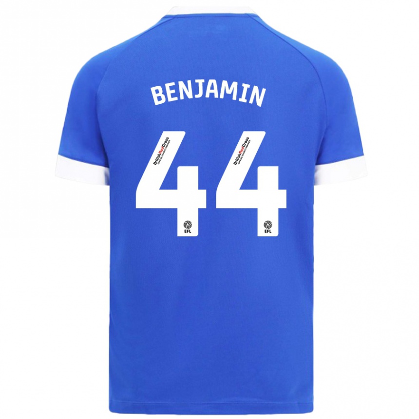 Homme Football Maillot Xavier Benjamin #44 Bleu Ciel Tenues Domicile 2024/25