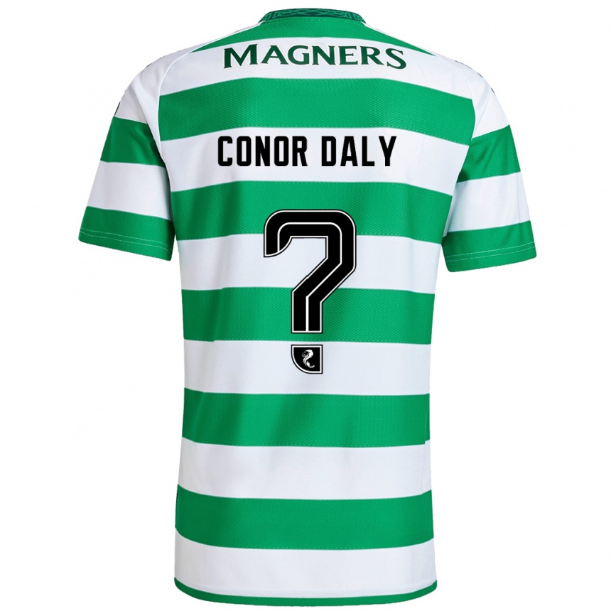 Homme Football Maillot Conor Daly #0 Vert Blanc Tenues Domicile 2024/25