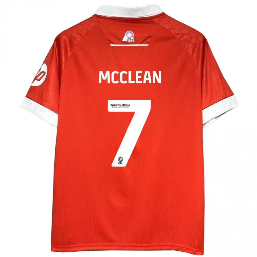 Homme Football Maillot James Mcclean #7 Rouge Blanc Tenues Domicile 2024/25