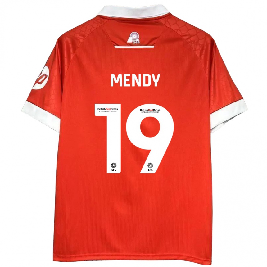 Homme Football Maillot Jacob Mendy #19 Rouge Blanc Tenues Domicile 2024/25