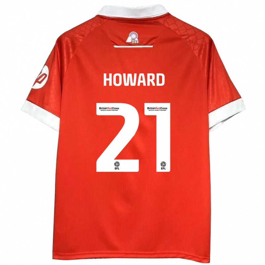 Homme Football Maillot Mark Howard #21 Rouge Blanc Tenues Domicile 2024/25