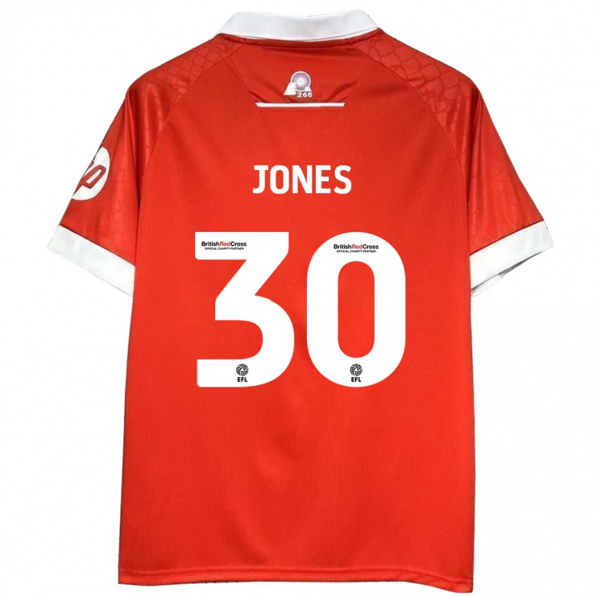 Homme Football Maillot James Jones #30 Rouge Blanc Tenues Domicile 2024/25