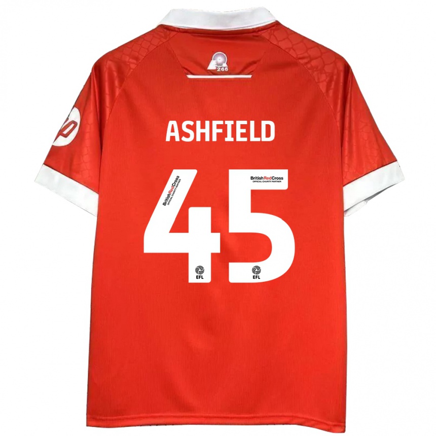 Homme Football Maillot Harry Ashfield #45 Rouge Blanc Tenues Domicile 2024/25