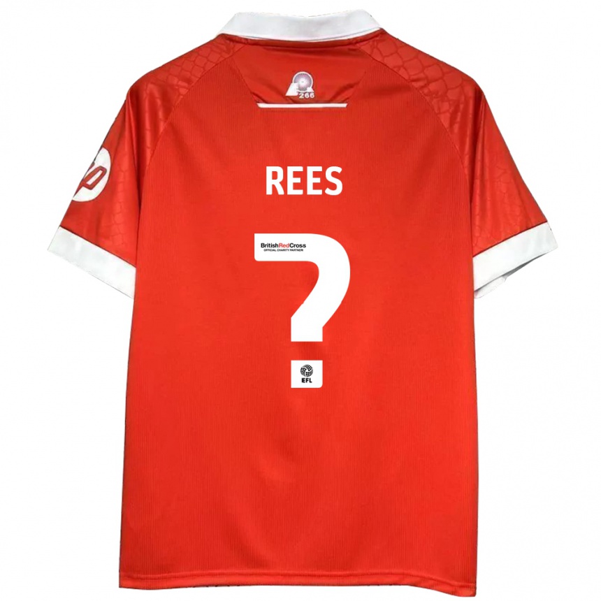 Homme Football Maillot Joe Rees #0 Rouge Blanc Tenues Domicile 2024/25