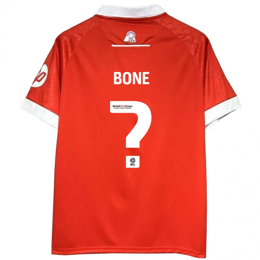 Homme Football Maillot Kai Bone #0 Rouge Blanc Tenues Domicile 2024/25