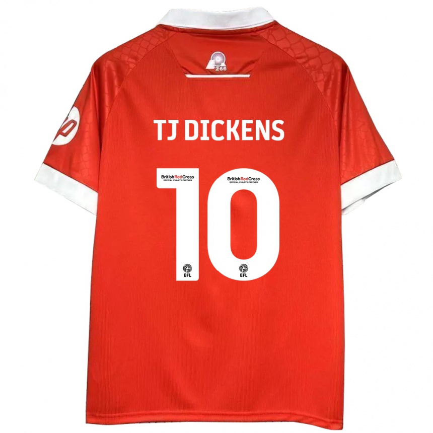 Homme Football Maillot Tonicha Tj Dickens #10 Rouge Blanc Tenues Domicile 2024/25