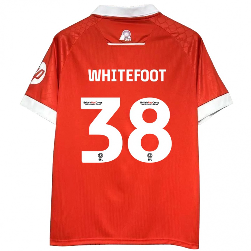 Homme Football Maillot Lily Whitefoot #38 Rouge Blanc Tenues Domicile 2024/25