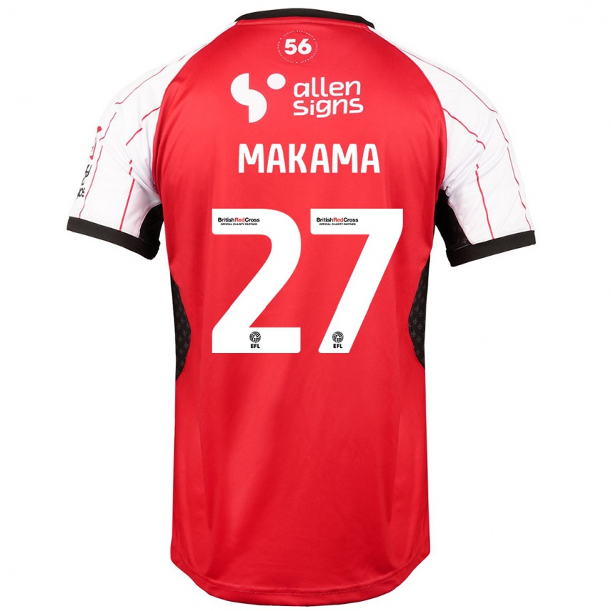 Homme Football Maillot Jovon Makama #27 Blanc Tenues Domicile 2024/25