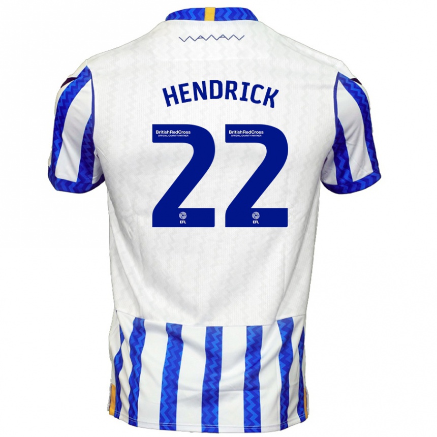 Homme Football Maillot Jeff Hendrick #22 Bleu Blanc Tenues Domicile 2024/25