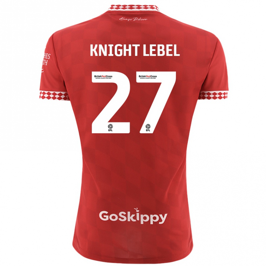 Homme Football Maillot Jamie Knight-Lebel #27 Rouge Tenues Domicile 2024/25