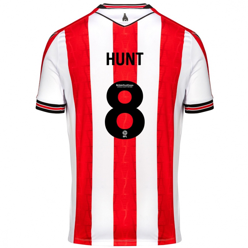 Homme Football Maillot Abby Hunt #8 Rouge Blanc Tenues Domicile 2024/25