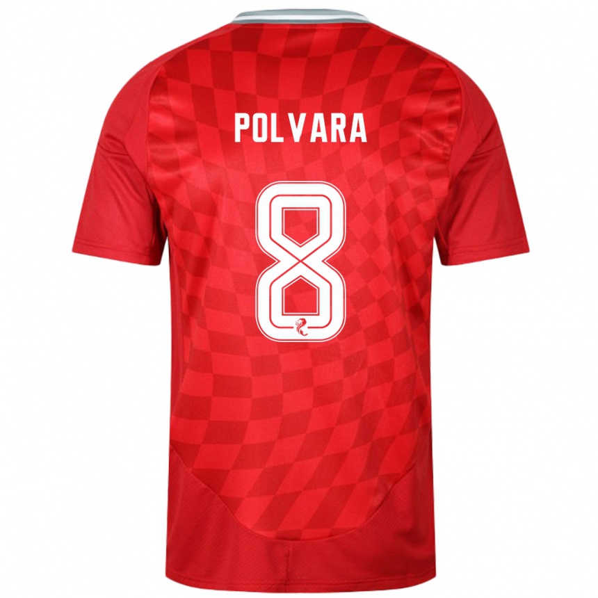 Homme Football Maillot Dante Polvara #8 Rouge Tenues Domicile 2024/25