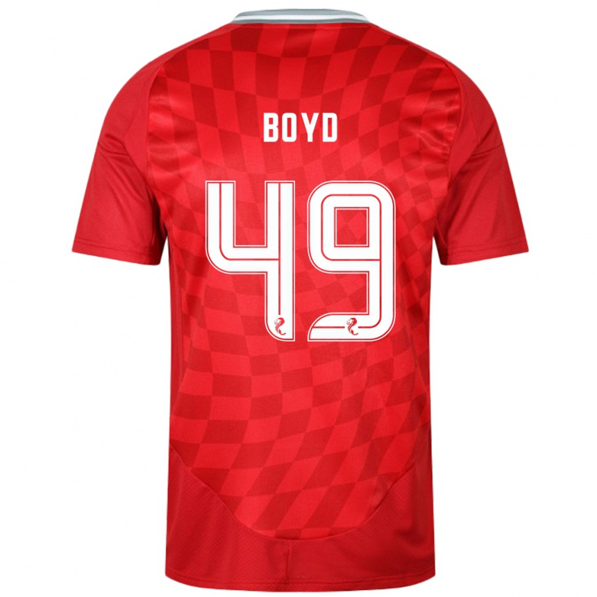 Homme Football Maillot Fletcher Boyd #49 Rouge Tenues Domicile 2024/25