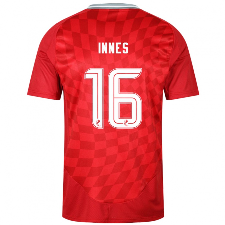 Homme Football Maillot Hannah Innes #16 Rouge Tenues Domicile 2024/25