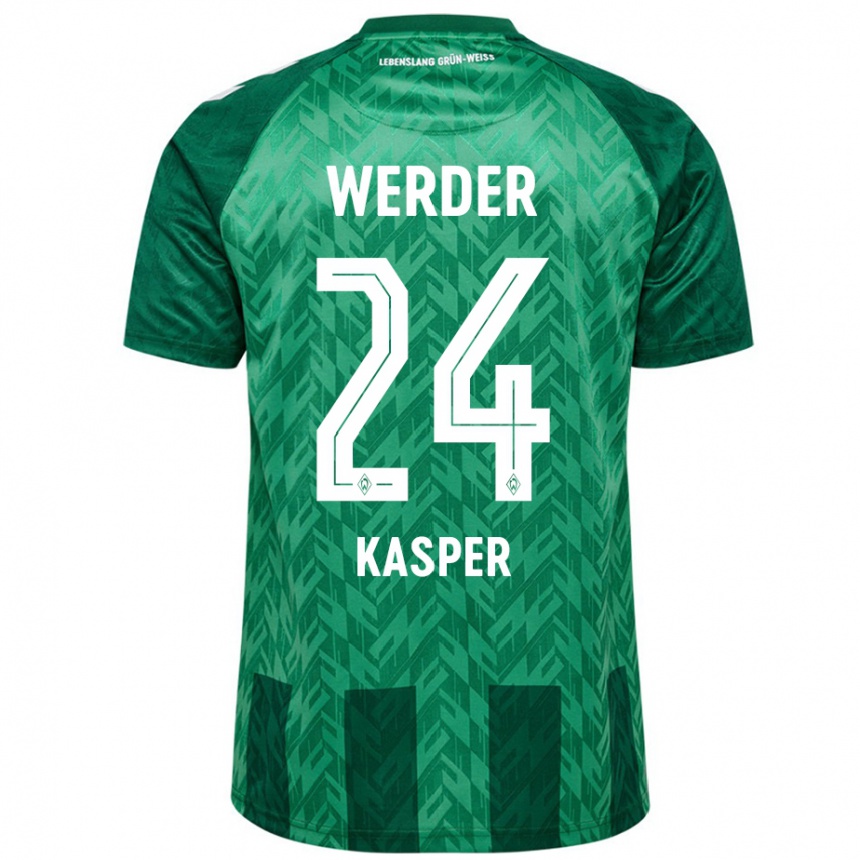 Homme Football Maillot Dominik Kasper #24 Vert Tenues Domicile 2024/25