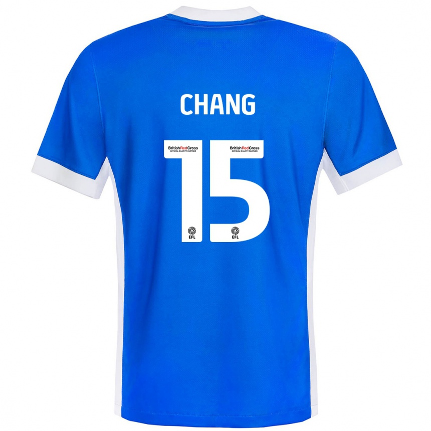 Homme Football Maillot Alfie Chang #15 Bleu Blanc Tenues Domicile 2024/25