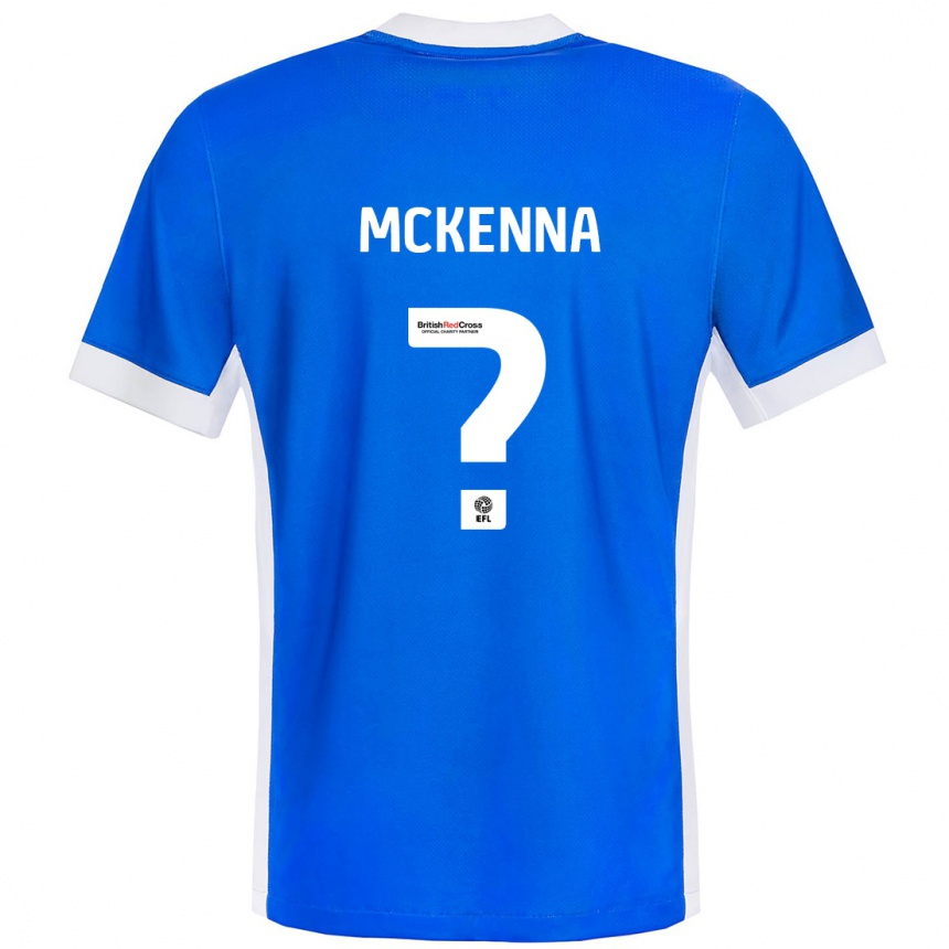 Homme Football Maillot Rebecca Mckenna #0 Bleu Blanc Tenues Domicile 2024/25