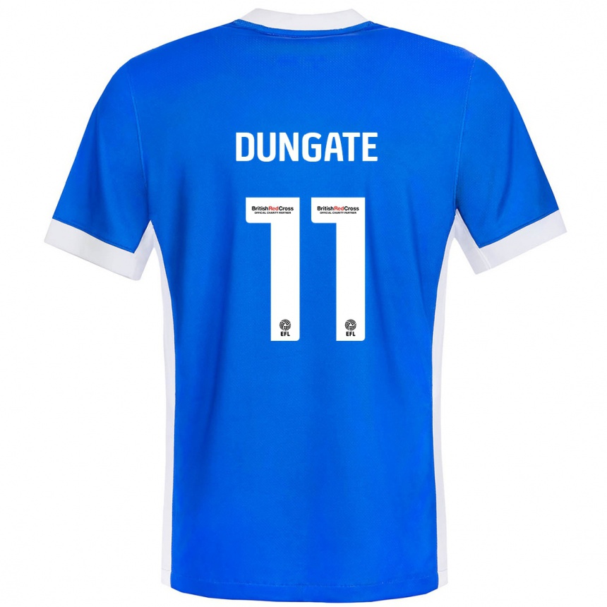 Homme Football Maillot Katie Dungate #11 Bleu Blanc Tenues Domicile 2024/25