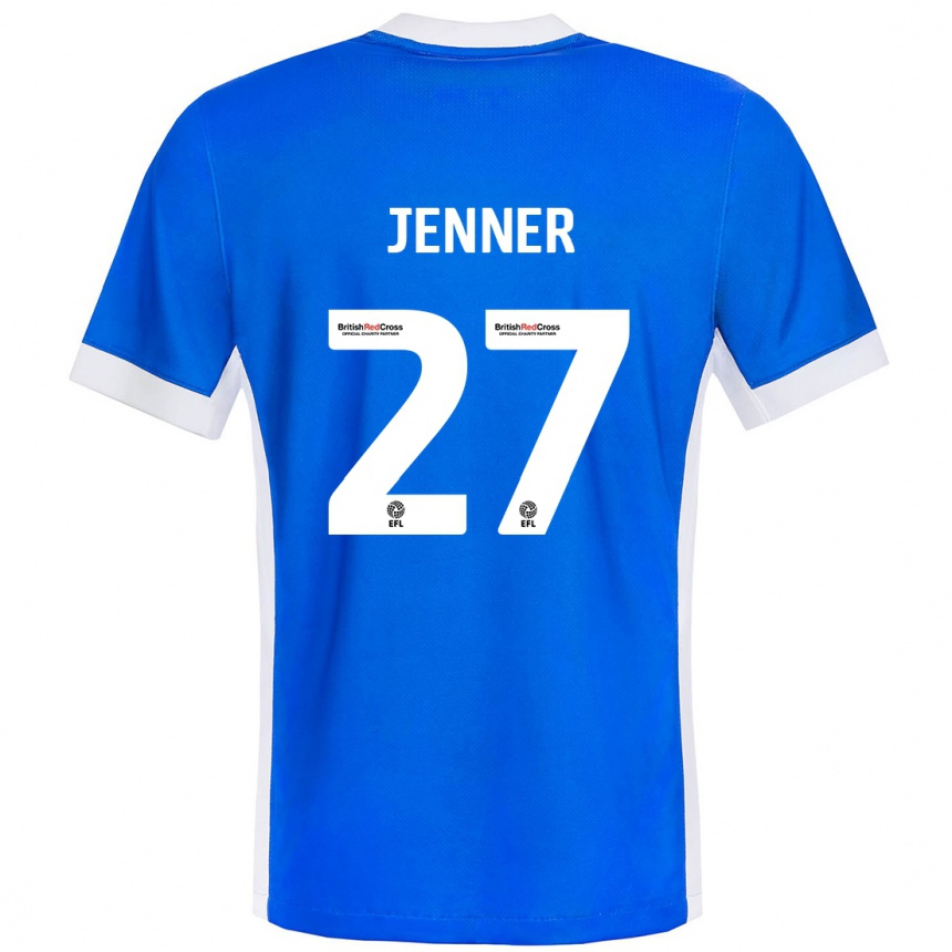 Homme Football Maillot Abbi Jenner #27 Bleu Blanc Tenues Domicile 2024/25