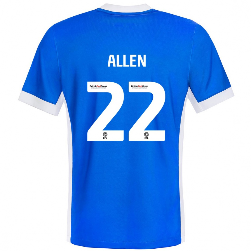 Homme Football Maillot Remi Allen #22 Bleu Blanc Tenues Domicile 2024/25