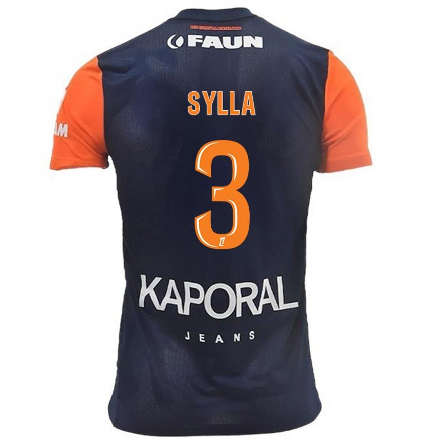 Homme Football Maillot Issiaga Sylla #3 Bleu Marine Orange Tenues Domicile 2024/25