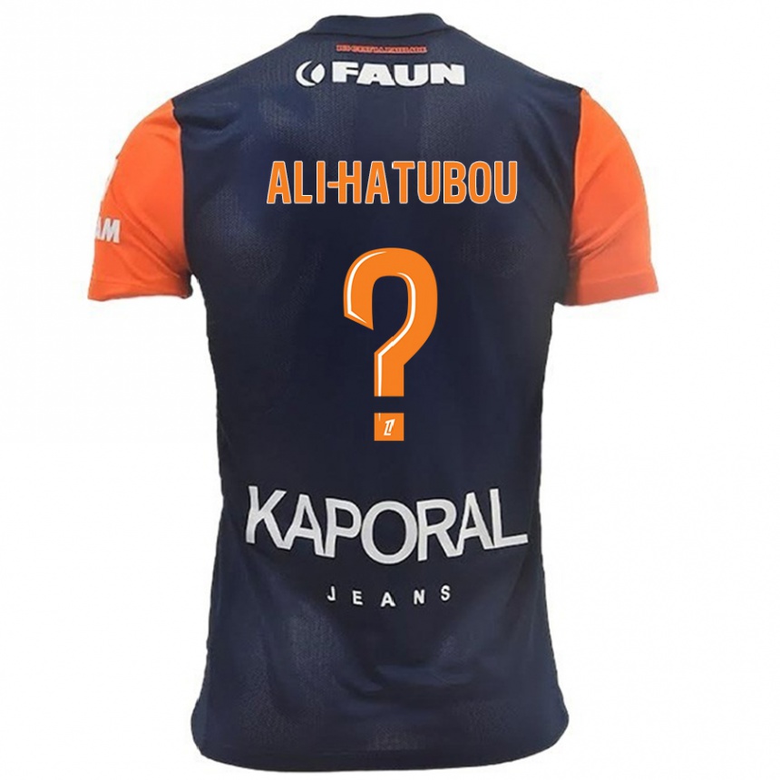 Homme Football Maillot Fayad Ali-Hatubou #0 Bleu Marine Orange Tenues Domicile 2024/25