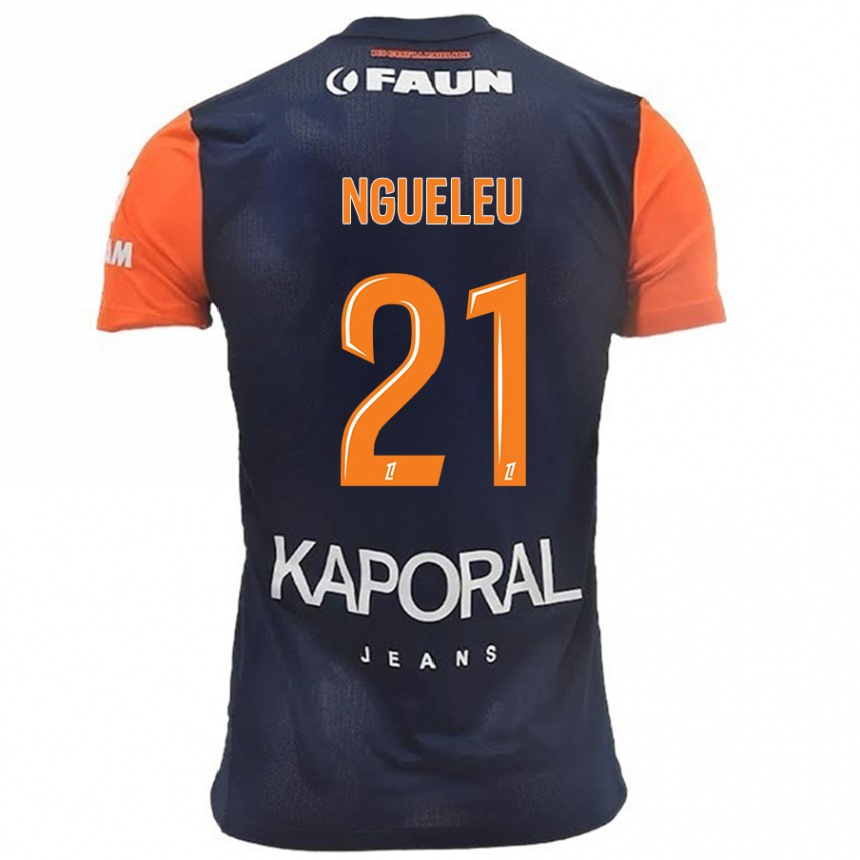 Homme Football Maillot Nina Ngueleu #21 Bleu Marine Orange Tenues Domicile 2024/25