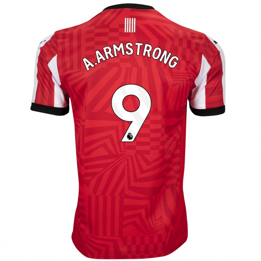 Homme Football Maillot Adam Armstrong #9 Rouge Blanc Tenues Domicile 2024/25