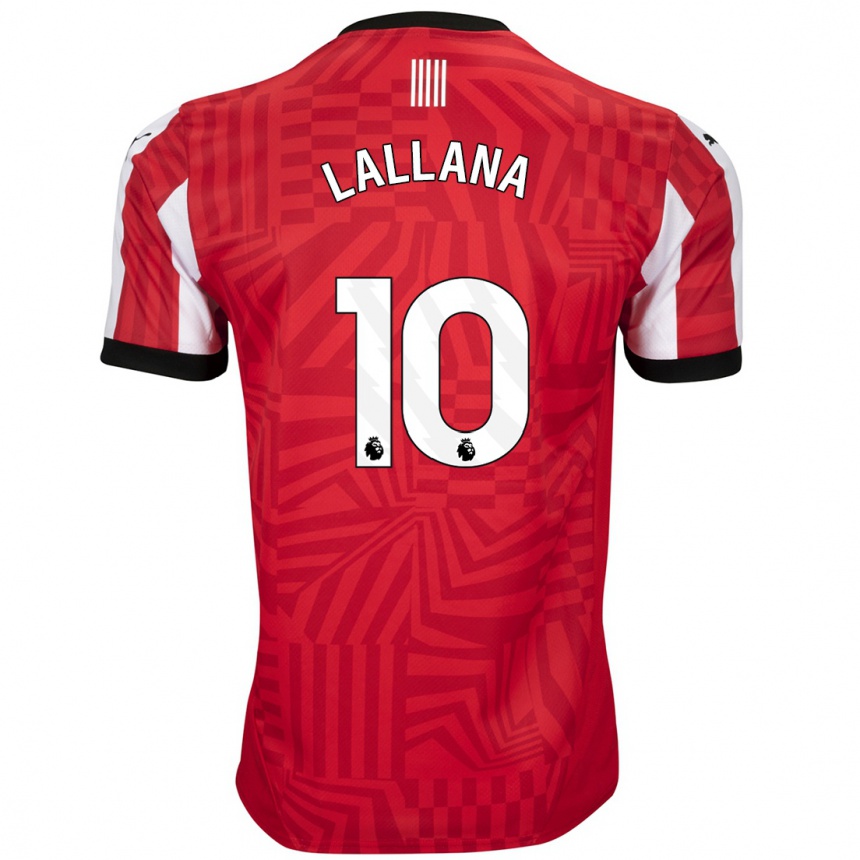 Homme Football Maillot Adam Lallana #10 Rouge Blanc Tenues Domicile 2024/25